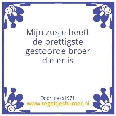 Tegeltje: gestoorde