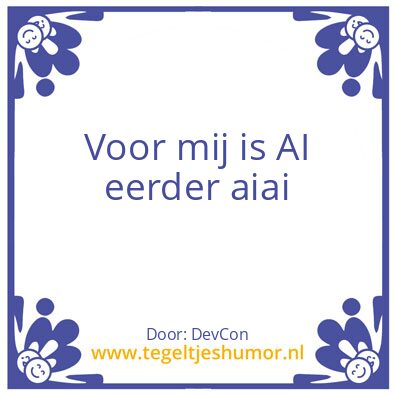 Tegeltje: AI