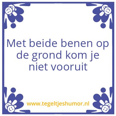 Tegeltje: beide benen