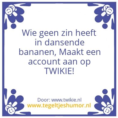 Tegeltje: Dansende Bananen