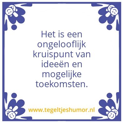Tegeltje: kruispunt