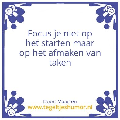 Tegeltje: KANBAN