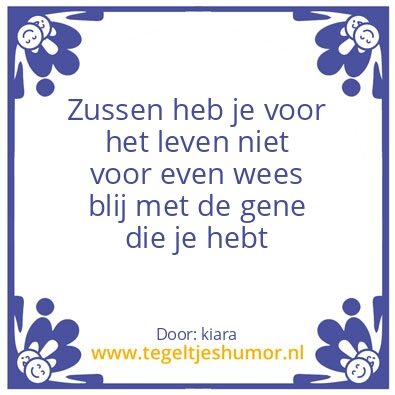 Tegeltje: zus