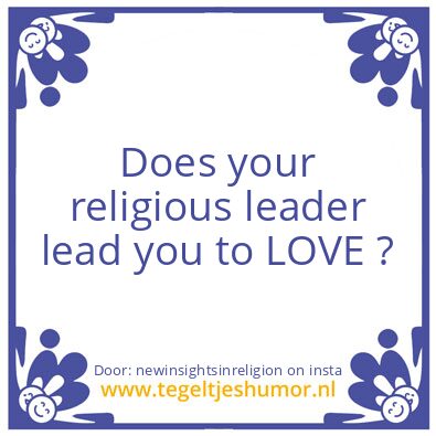 Tegeltje: your religious leader
