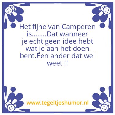Tegeltje: Camping