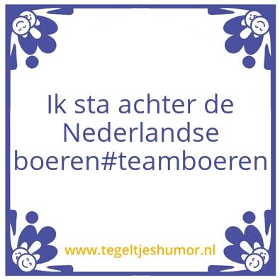 Tegeltje: Boerenprotest