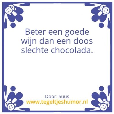 Tegeltje: Wijn