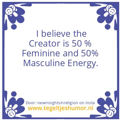 Tegeltje: feminine / masculine