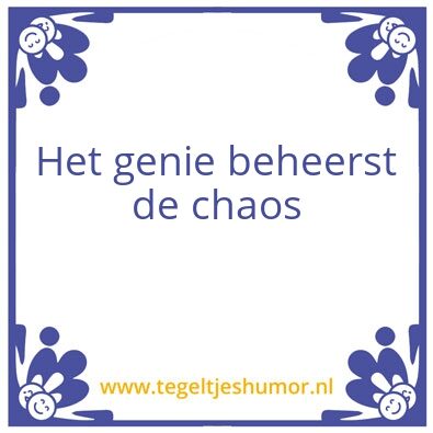 Tegeltje: Genie
