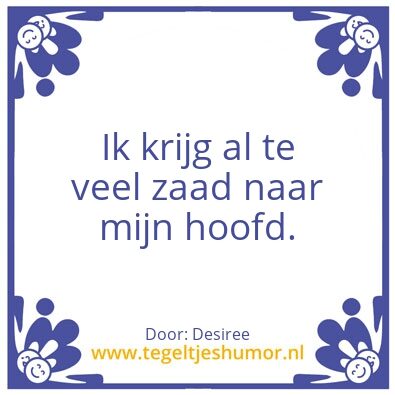 Tegeltje: Zaad