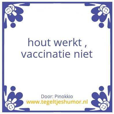 Tegeltje: niet werken