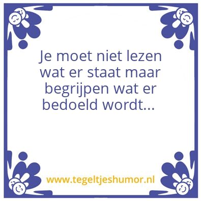 Tegeltje: Lezen