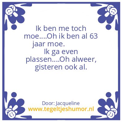 Tegeltje: Moe