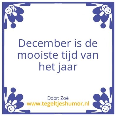 Tegeltje: December