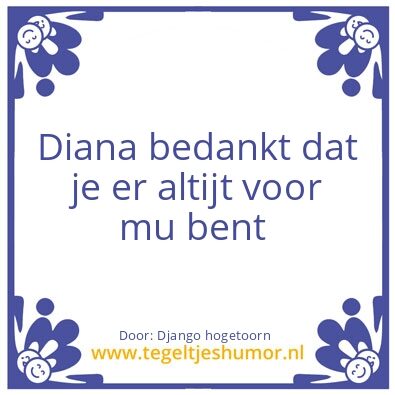 Tegeltje: Diana