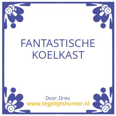 Tegeltje: Fantastische koelkast