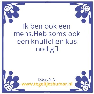 Tegeltje: alleen