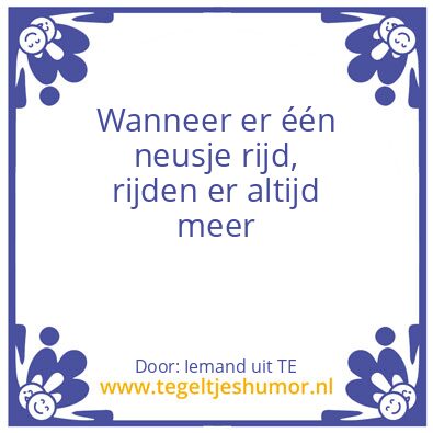 Tegeltje: RFO goon