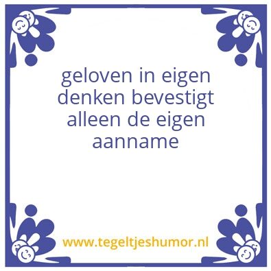 Tegeltje: eigen denken