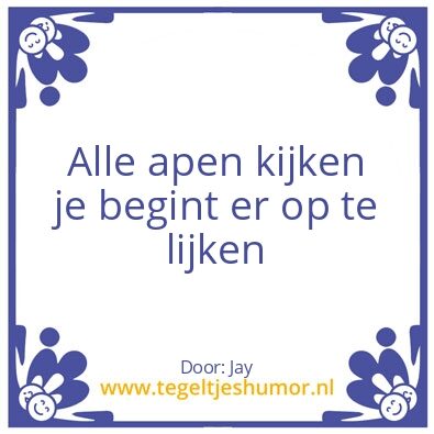 Tegeltje: Apen