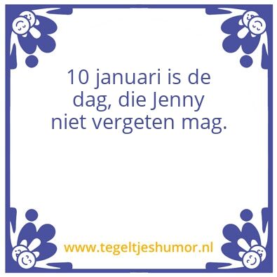Tegeltje: Niet vergeten .