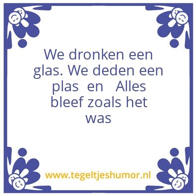 Tegeltje: glas