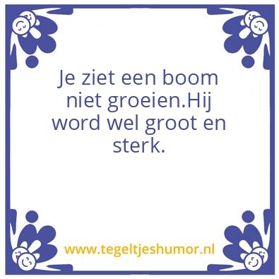 Tegeltje: Boom