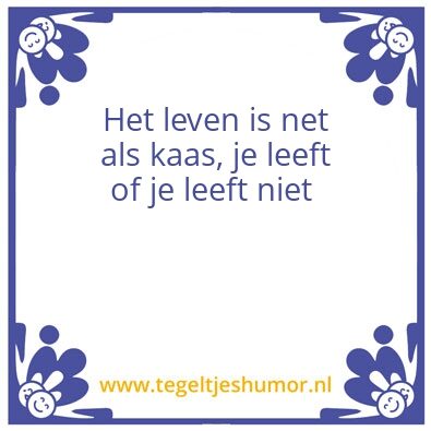 Tegeltje: geen