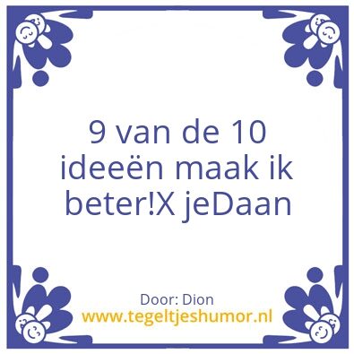 Tegeltje: Quote