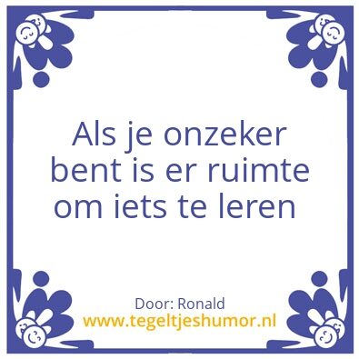 Tegeltje: Leren