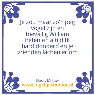 Tegeltje: William