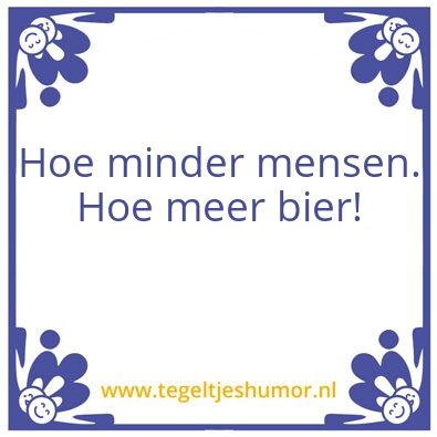 Tegeltje: Bier