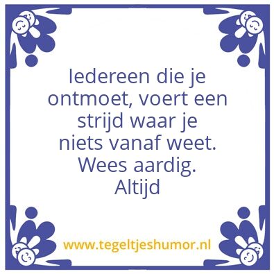Tegeltje: Iedereen