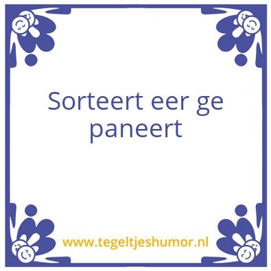 Tegeltje: Engelsedropkroketten