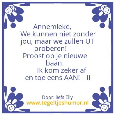 Tegeltje: Annemieke