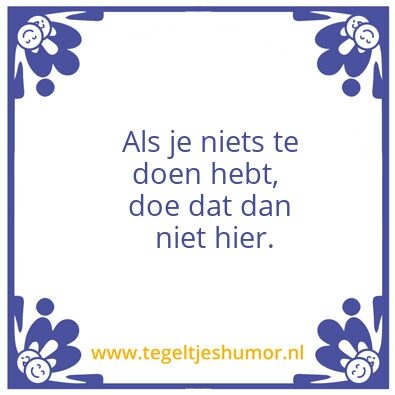 Tegeltje: Ophouden