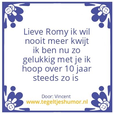 Tegeltje: Romy en vincent