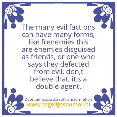 Tegeltje: I subject the devil