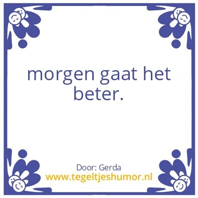 Tegeltje: Speuken