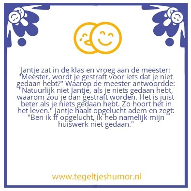 Tegeltje: Huiswerk