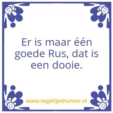 Tegeltje: Rus