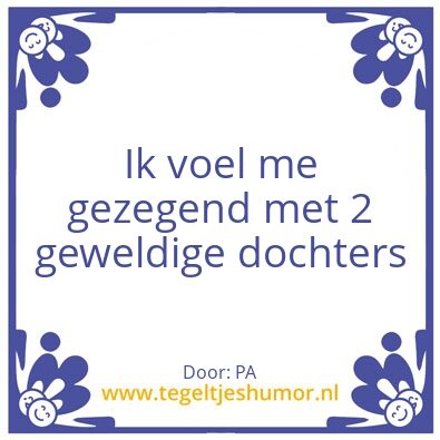 Tegeltje: trotse vader