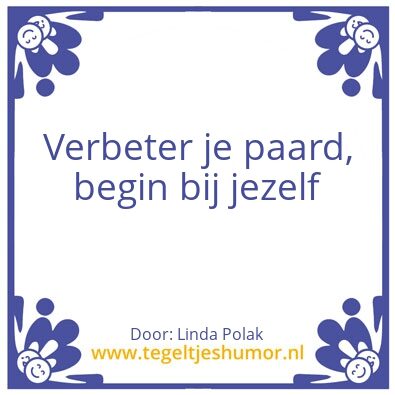 Tegeltje: paardenspreuk