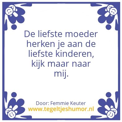 Tegeltje: Lief