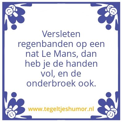Tegeltje: Le Mans