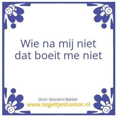 Tegeltje: niet netjes