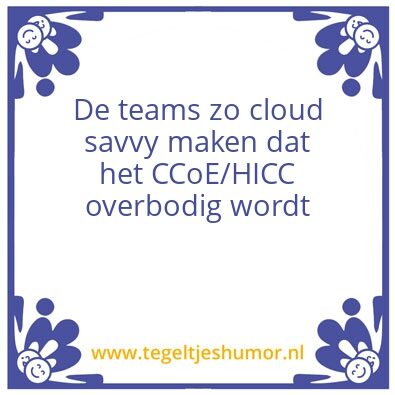 Tegeltje: CCoE