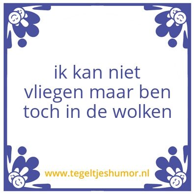Tegeltje: happy