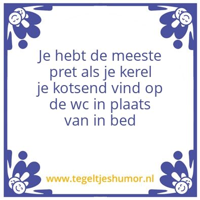 Tegeltje: pret