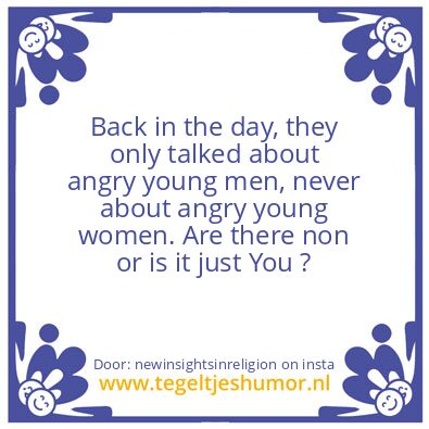 Tegeltje: Back in the day,